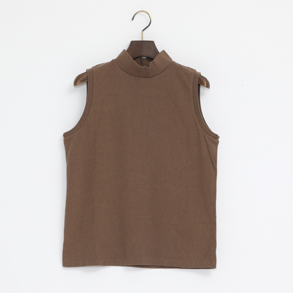 ノースリーブTシャツ　FilMelange(フィルメランジェ）　　ETHEL エセル　ヴィンテージ天竺　モックネックノースリーブT FilMelange(フィルメランジェ） ETHEL エセル ヴィンテージ天竺